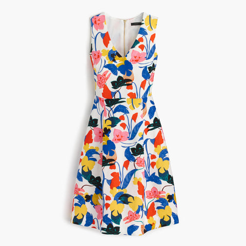 A-line dress in morning floral