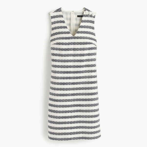 Striped tweed sheath dress