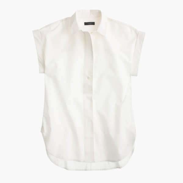 Shot-sleeve popover shirt