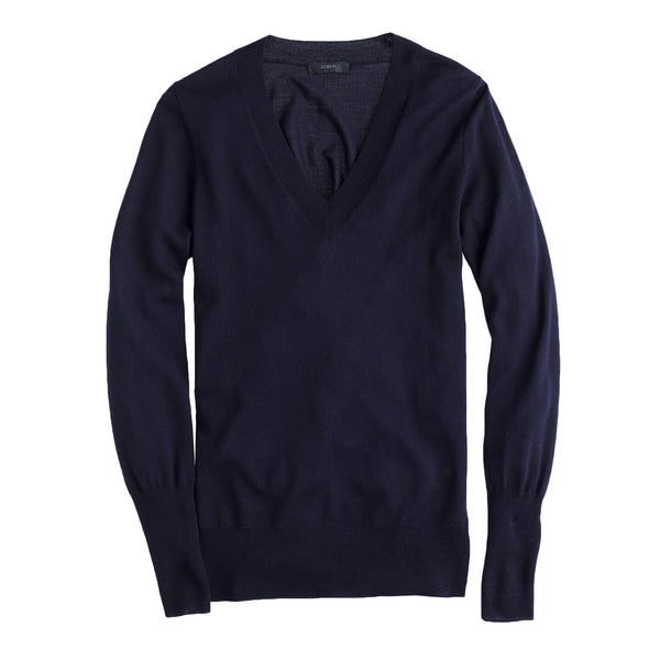 Merino wool V-neck sweater