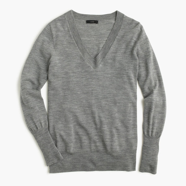 Merino wool V-neck sweater