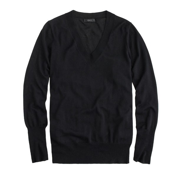 Merino wool V-neck sweater